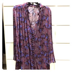 Free People flutter sleeve tunic top size Small